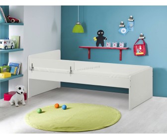 Pat Ikea Slakt/Nattapa cu tablie de protectie 90x200 (Alb)