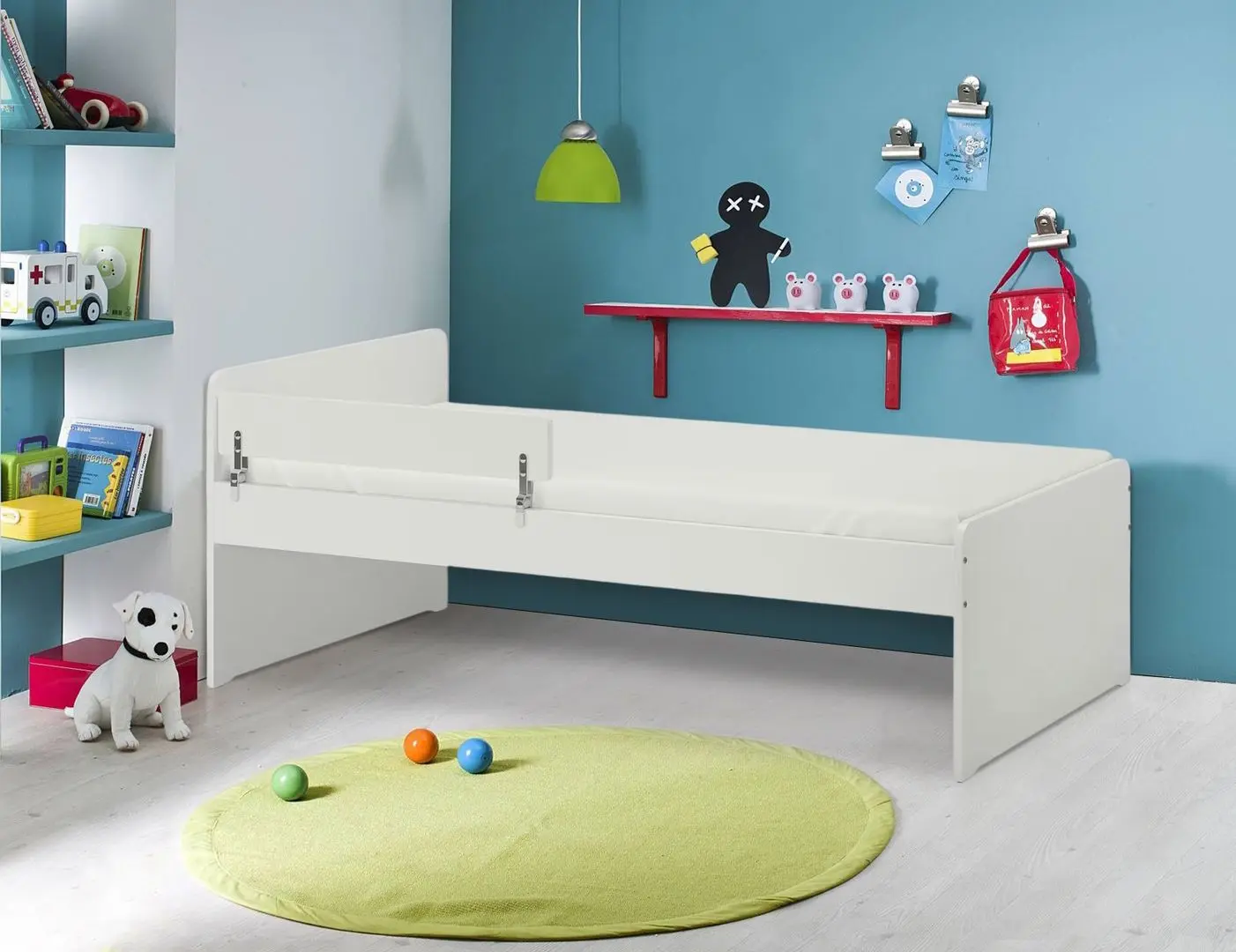 Кровать Ikea Slakt/Nattapa с барьером 90x200 (Белый)