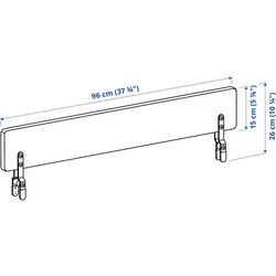 Pat Ikea Slakt/Nattapa cu tablie de protectie/rafturi/sertare 90x200 (Alb) Thumb