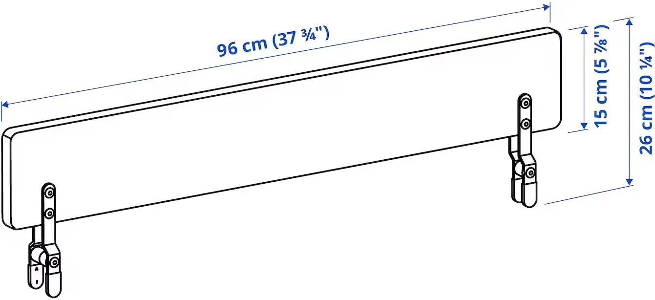 Pat Ikea Slakt/Nattapa cu tablie de protectie/rafturi/sertare 90x200 (Alb)