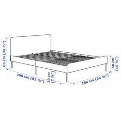 Pat Ikea Slattum/Vissle 160x200 (Gri Inchis) Thumb