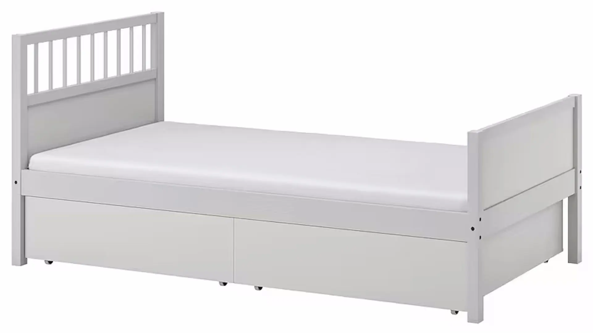 Pat Ikea Smyga cutii depozitare 90x200 (Gri)