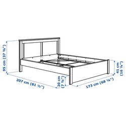 Кровать Ikea Songesand 160х200 (Белый) Thumb