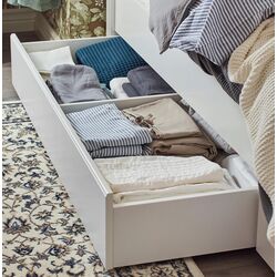 Pat Ikea Songesand 4 cutii depozitare 140х200 (Alb) Thumb