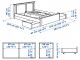 Pat Ikea Songesand 4 cutii depozitare 140х200 (Alb)