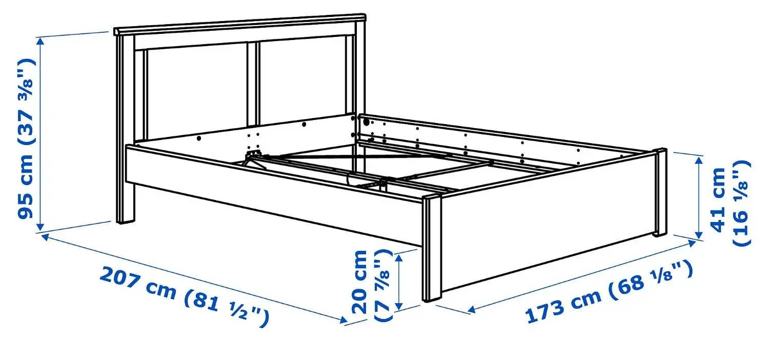 Кровать Ikea Songesand/Lonset 160х200 (Белый)