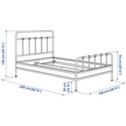 Кровать Ikea Stjarno/Lonset 140x200 (Антрацит) Thumb