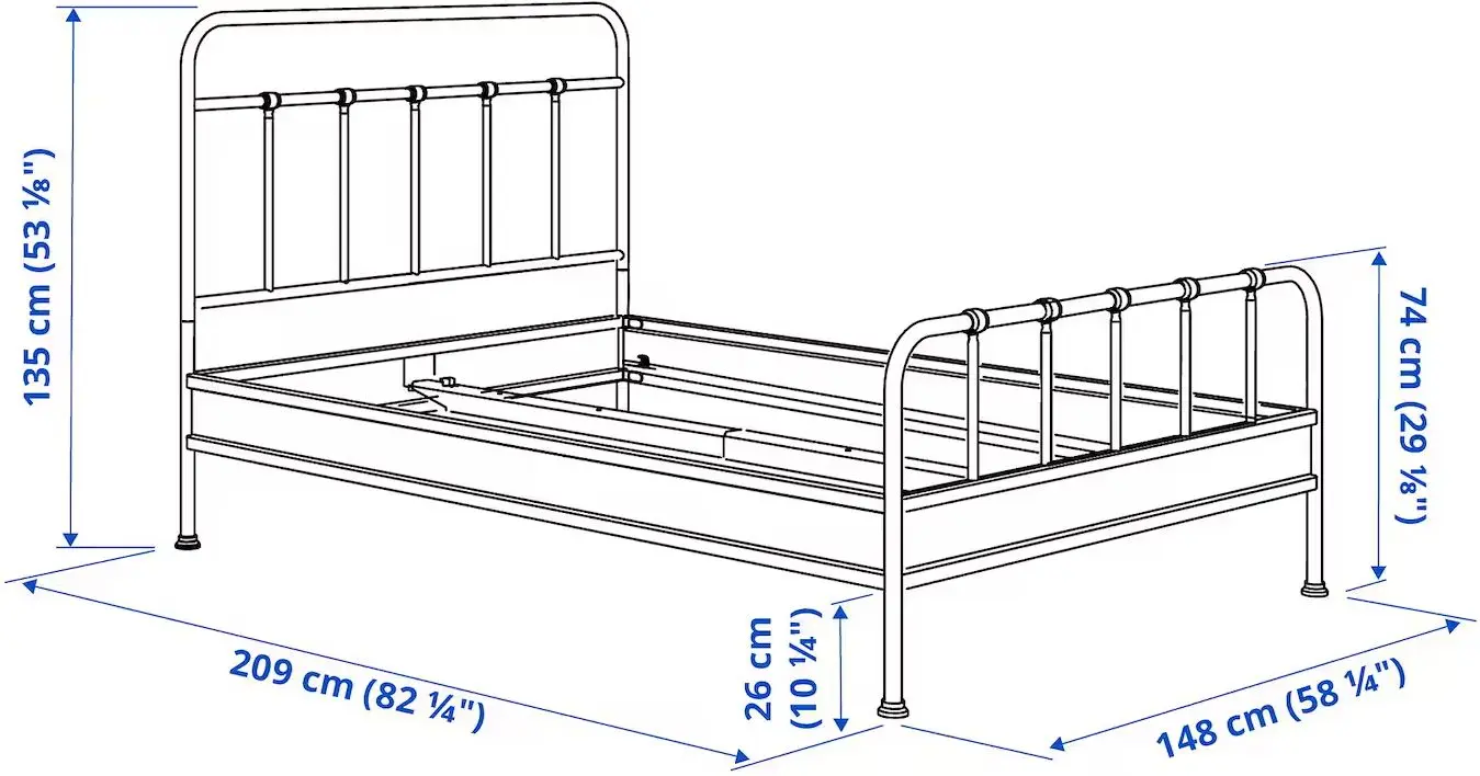 Pat Ikea Stjarno/Luroy 140x200 (Antracit)