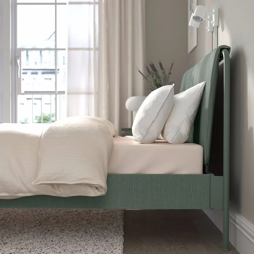 Pat Ikea Tallasen/Kulsta/Akrehamn ferma/cu saltea 160x200 (Gri Verde)