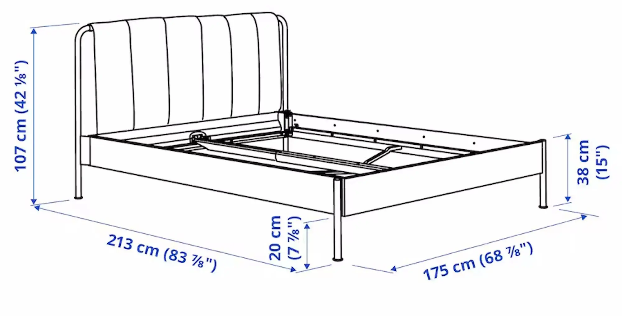 Pat Ikea Tallasen/Kulsta/Vesteroy extra ferma/cu saltea 160x200 (Gri Verde)