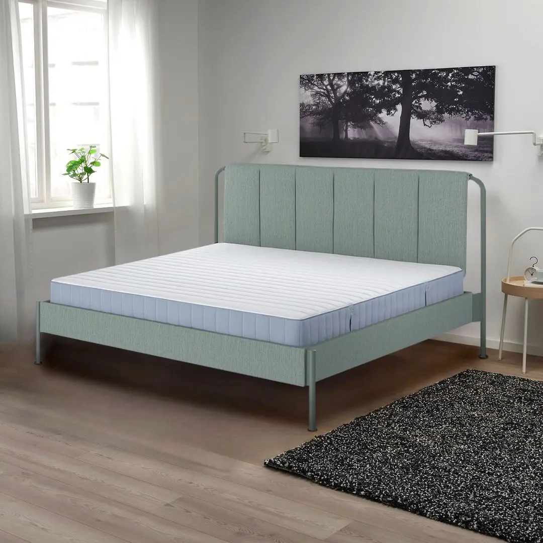 Pat Ikea Tallasen/Kulsta/Vesteroy extra ferma/cu saltea 160x200 (Gri Verde)