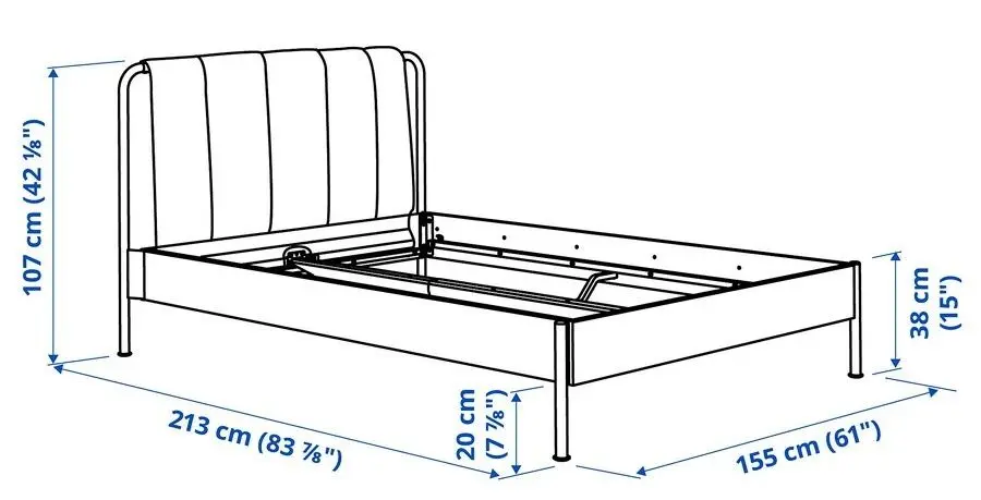 Pat Ikea Tallasen Valevag 140x200 (Kulsta Gri-Verde/Extra Ferma)