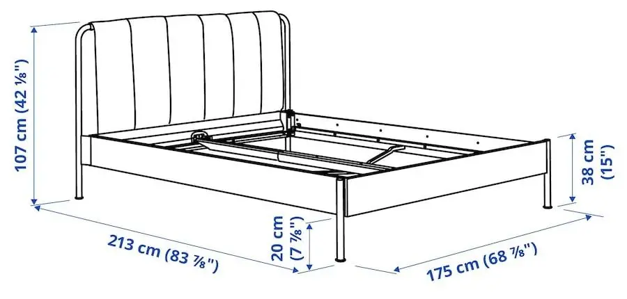 Pat Ikea Tallasen Valevag 160x200 (Kulsta Gri-Verde/Extra Ferma) - 11