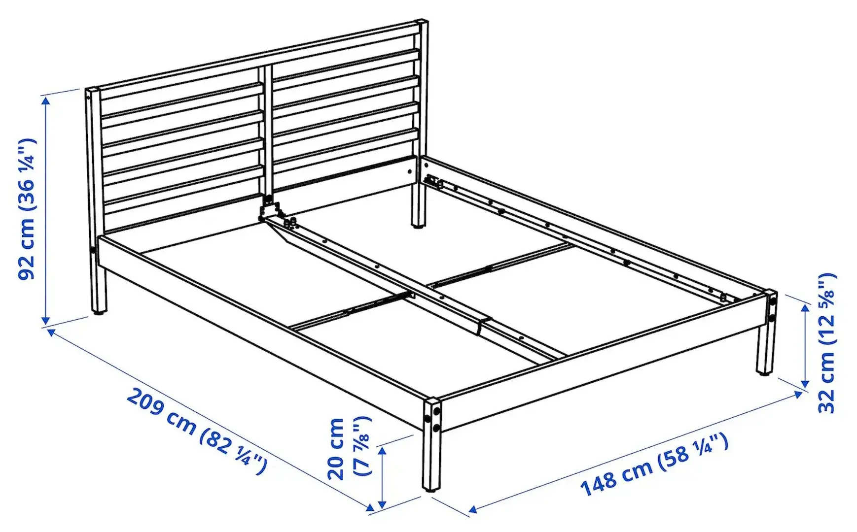 Pat Ikea Tarva 140x200 (Alb)