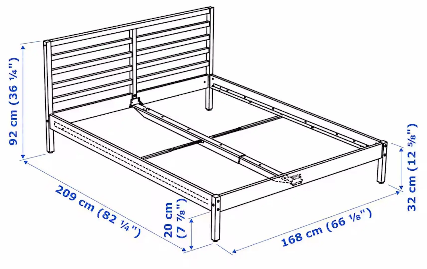 Pat Ikea Tarva 160x200 (Alb)
