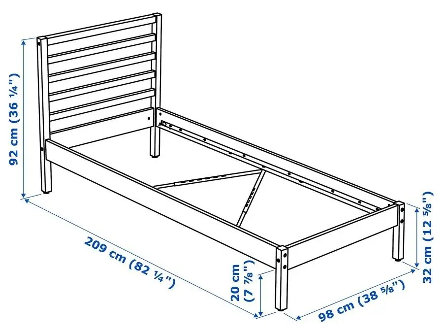 Кровать Ikea Tarva Lindbaden 90х200 (Сосна)