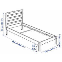 Кровать Ikea Tarva/Lindbaden 90x200 (Белый) Thumb