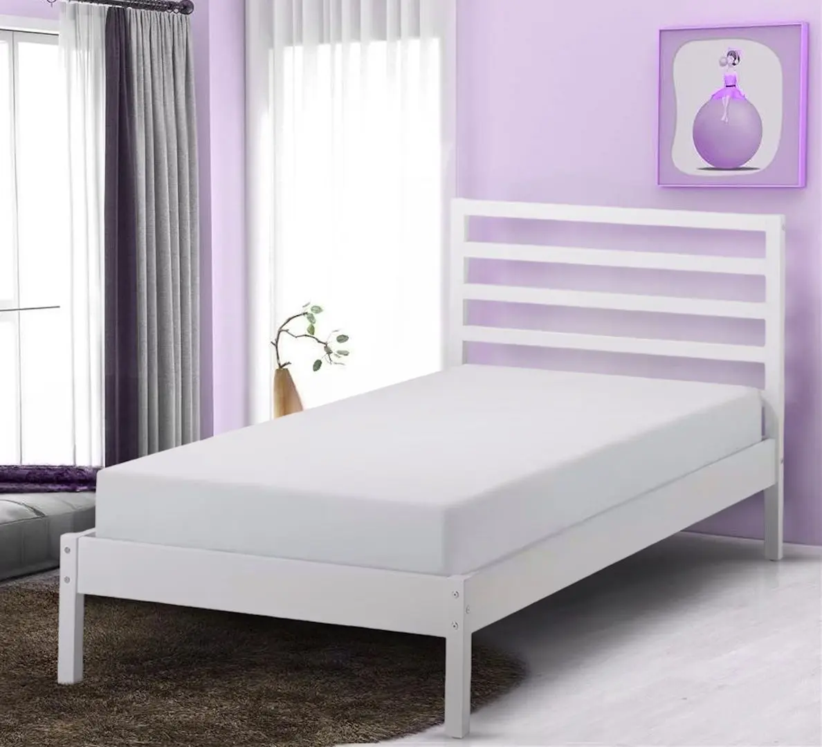 Pat Ikea Tarva/Luroy 90x200 (Alb)