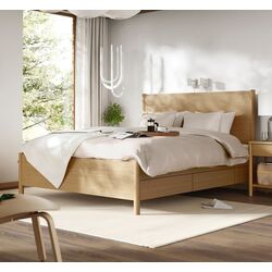 Pat Ikea Tonstad/Lonset cu 4 sertare 140x200 (Furnir Stejar)