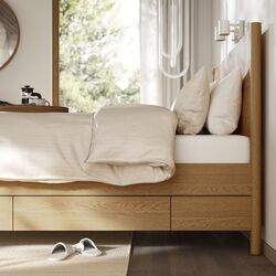Pat Ikea Tonstad/Luroy cu 4 sertare 160x200 (Furnir Stejar) Thumb