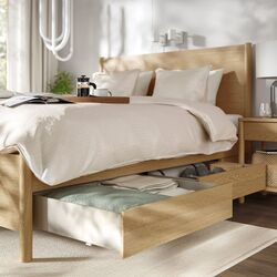 Pat Ikea Tonstad/Luroy cu 4 sertare 160x200 (Furnir Stejar) Thumb