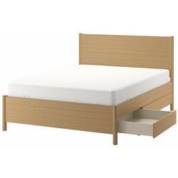 Pat Ikea Tonstad cu 4 sertare 160x200 (Stejar) Thumb