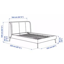 Pat Ikea Tufjord/Tallmyra/Lonset 140x200 (Alb/Negru) Thumb