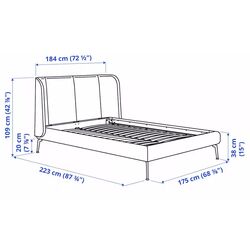Pat Ikea Tufjord/Tallmyra/Lonset 160x200 (Alb/Negru) Thumb