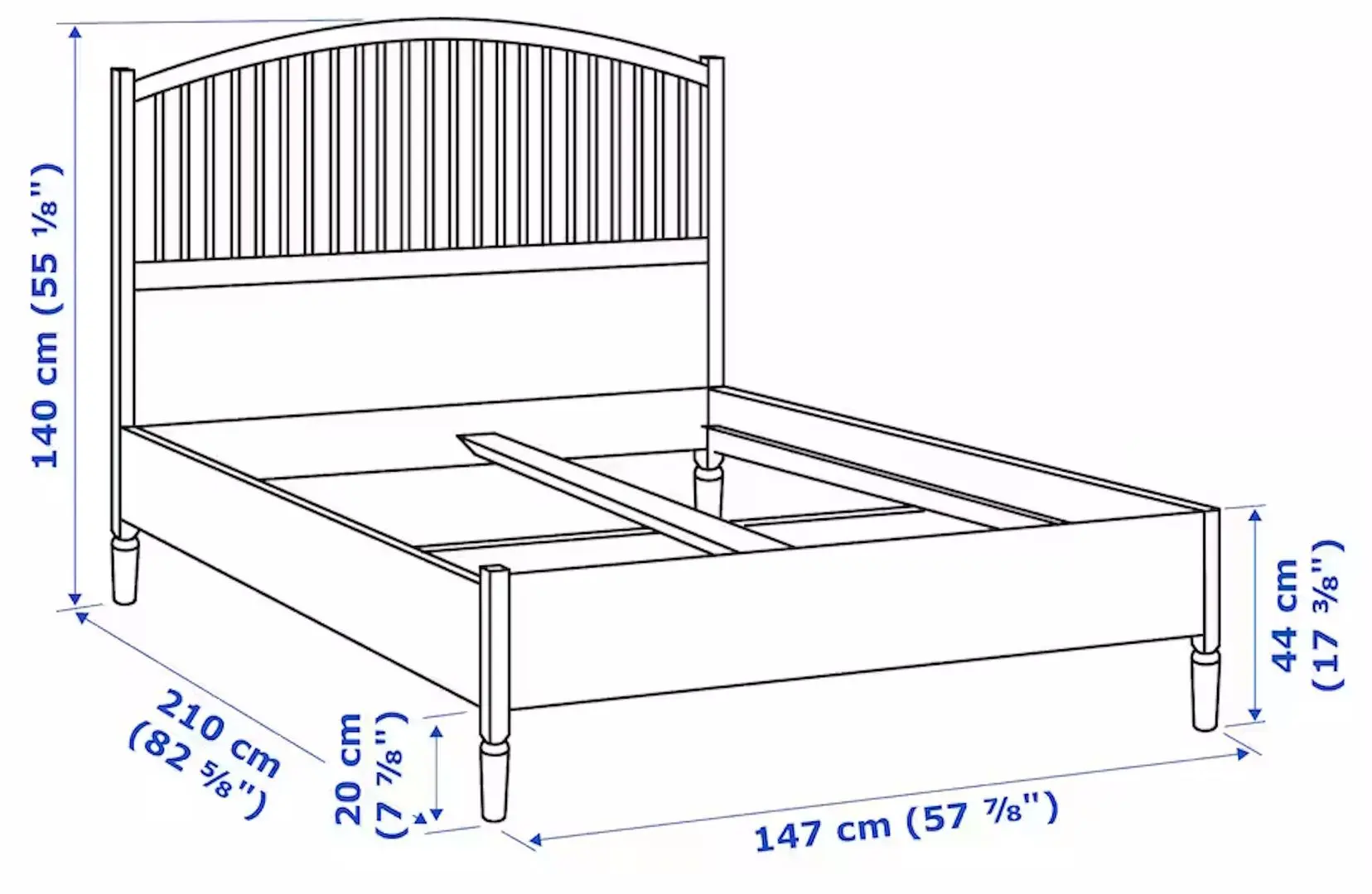 Pat Ikea Tyssedal Lonset 140x200 (Alb)