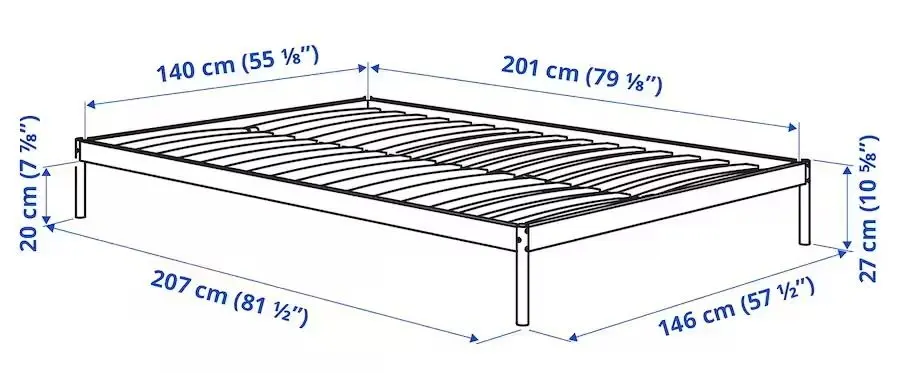 Pat Ikea Vevelstad 140x200 (Alb)