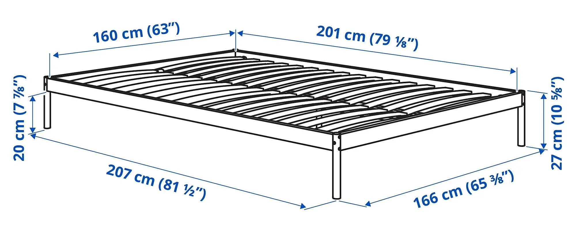 Pat Ikea Vevelstad 160x200 (Alb)