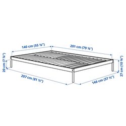 Pat Ikea Vevelstad 2 tablii 140x200 (Alb/Tolkning Ratan) Thumb