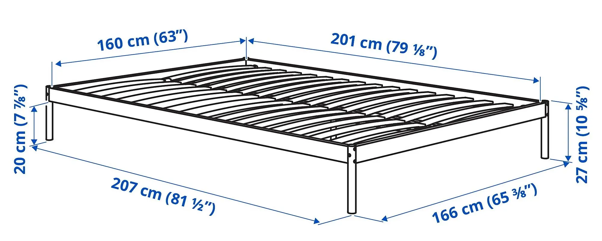 Pat Ikea Vevelstad 2 tablii 160x200 (Alb/Tolkning Ratan)