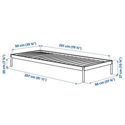 Pat Ikea Vevelstad 2 tablii 90x200 (Alb/Tolkning Ratan) Thumb