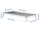 Кровать Ikea Vevelstad 3 подголовника 90x200 (Белый/Толкнинг Ротанг)