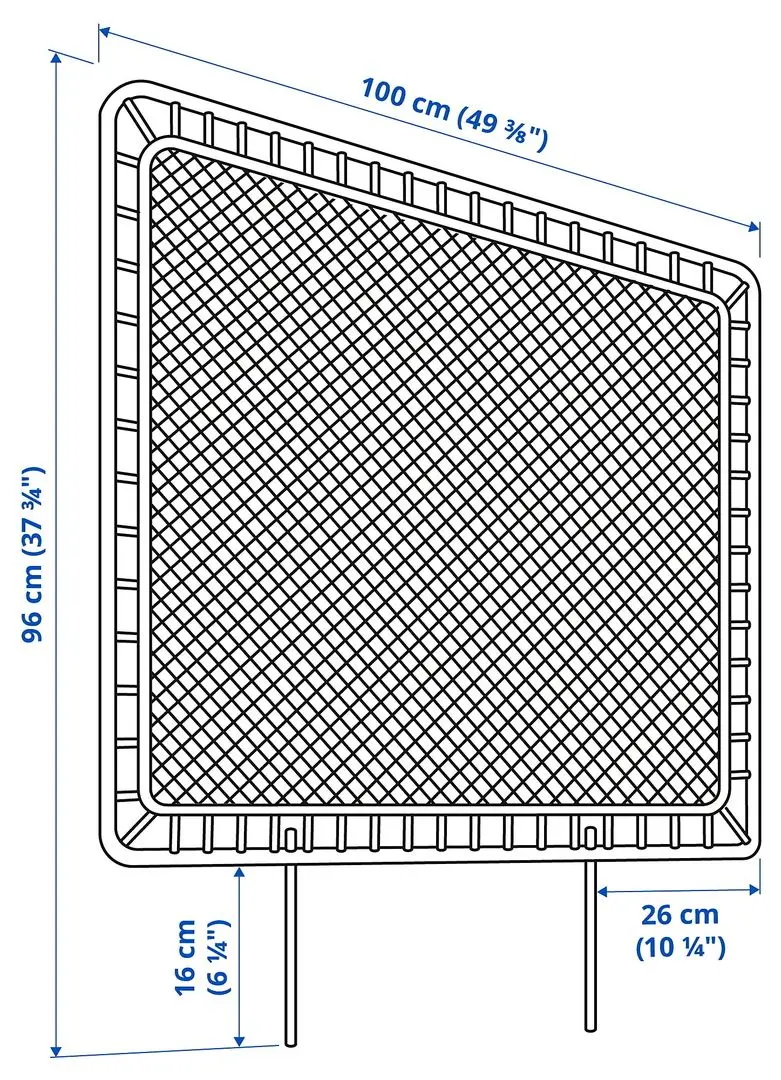 Pat Ikea Vevelstad cu tablie 90x200 (Alb/Tolkning Ratan)