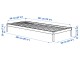 Кровать Ikea Vevelstad с подголовником 90x200 (Белый/Толкнинг Ротанг)