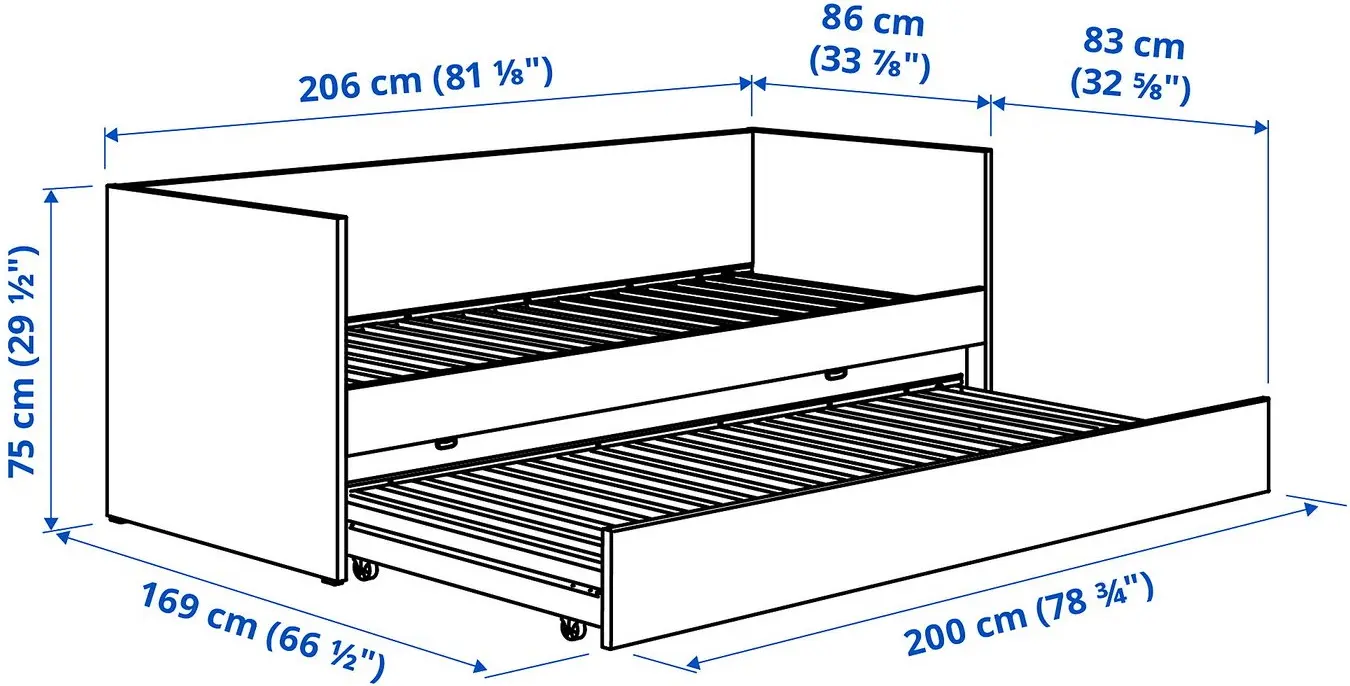 Pat Ikea Vihals/Afjall 2 saltele 80x200 (Alb) - 10