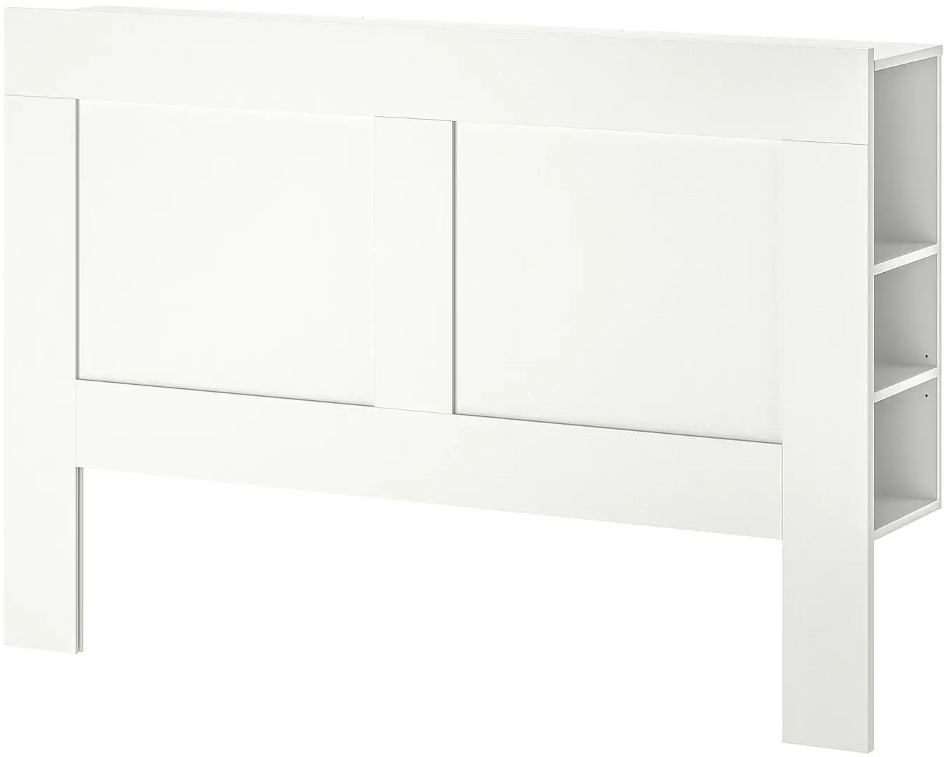 Pat + noptieră Ikea Brimnes cu depozitare/tablie 180x200 (Alb)