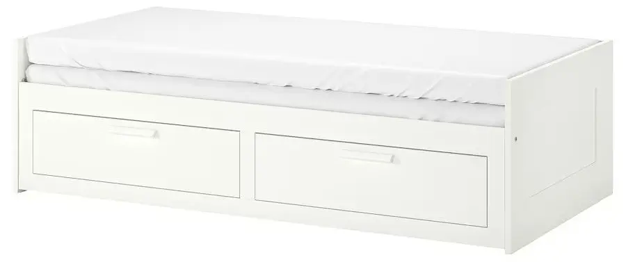 Pat extensibil Ikea Brimnes 2 sertare/2 saletele 80x200 (Alb/Agotnes Ferma)