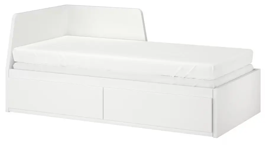 Pat extensibil Ikea Flekke 2 sertare/2 saletele 80x200 (Alb/Agotnes Ferma)