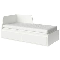 Pat extensibil Ikea Flekke Afjall 2 sertare/2 saltele 80x200 (Alb/Ferma) Thumb