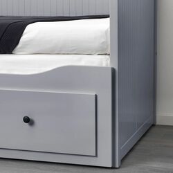 Pat extensibil Ikea Hemnes 3 sertare/2 saltele 80x200 (Gri Vannareid/Extra Fermă) Thumb