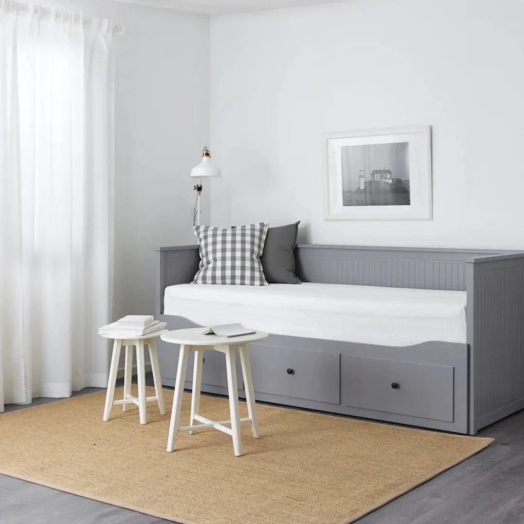 Pat extensibil Ikea Hemnes 3 sertare/2 saltele 80x200 (Gri Vannareid/Extra Fermă) - 3