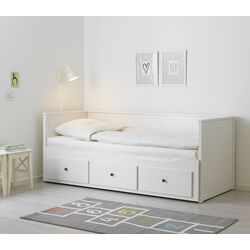 Pat extensibil Ikea Hemnes Afjall 80x200 (Alb/Fermitate Medie)