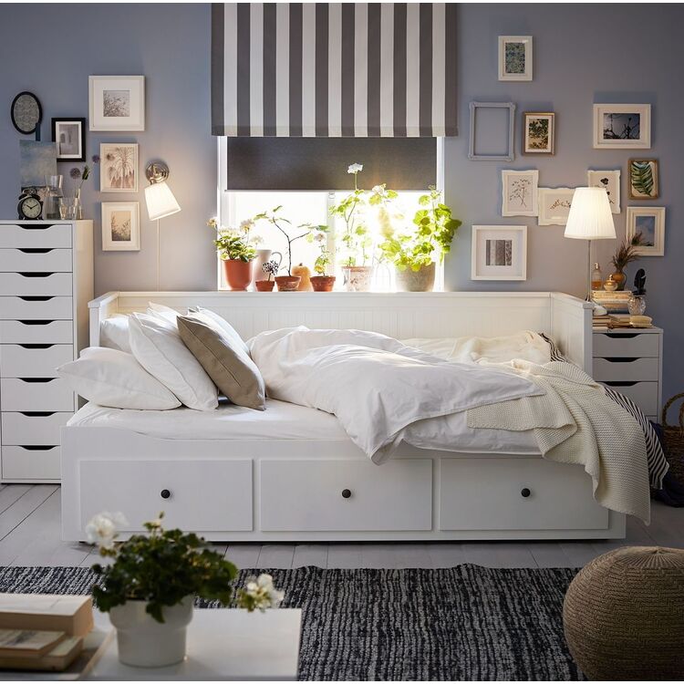 Кровать раскладная Ikea Hemnes Afjall 80x200 (Белый/Жесткий) купить в ...