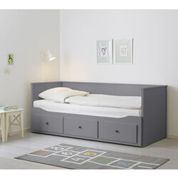 Pat extensibil Ikea Hemnes Afjall 80x200 (Gri/Fermitate Medie)