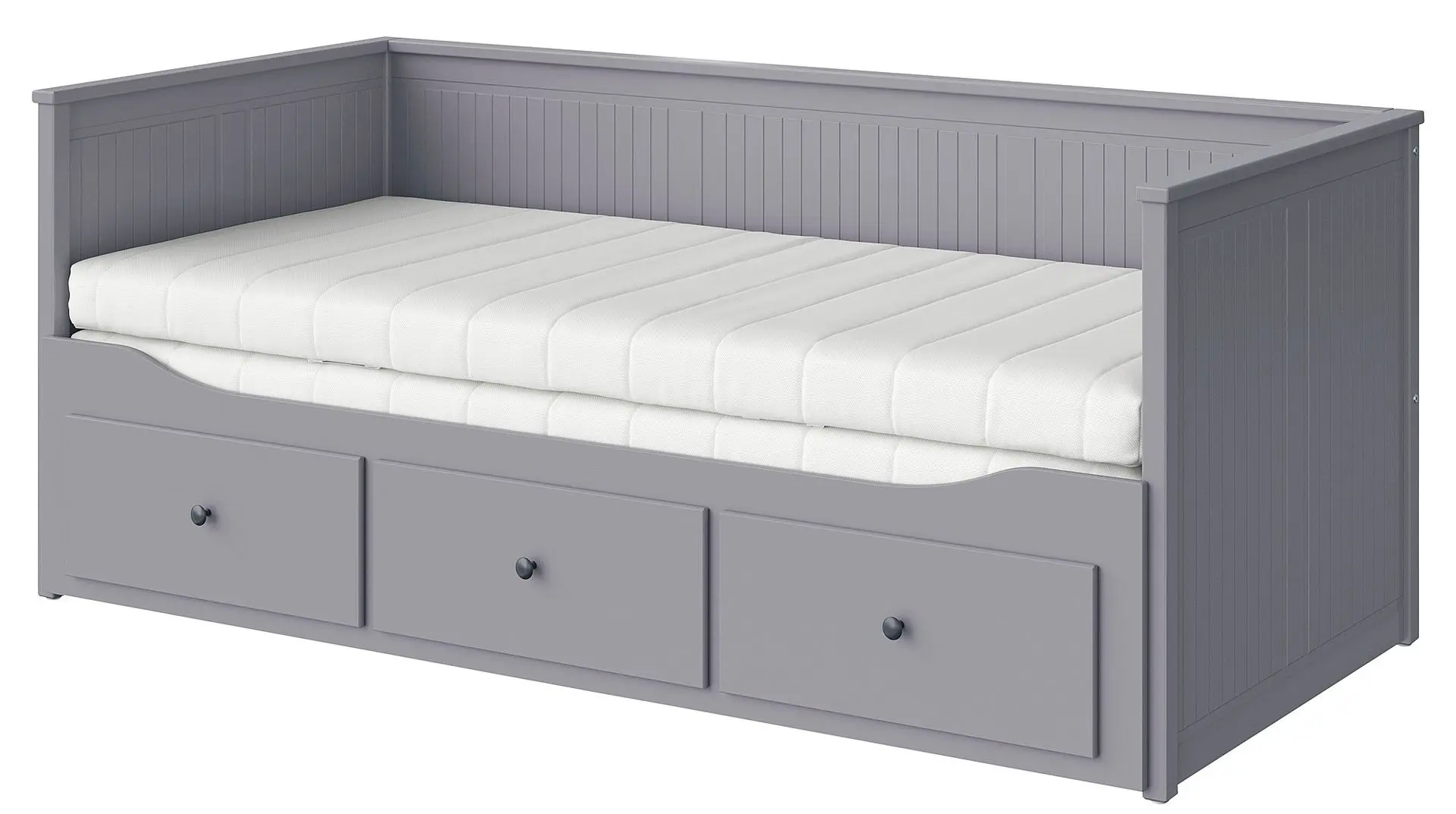 Pat extensibil Ikea Hemnes Afjall 80x200 (Gri/Fermitate Medie) - 2
