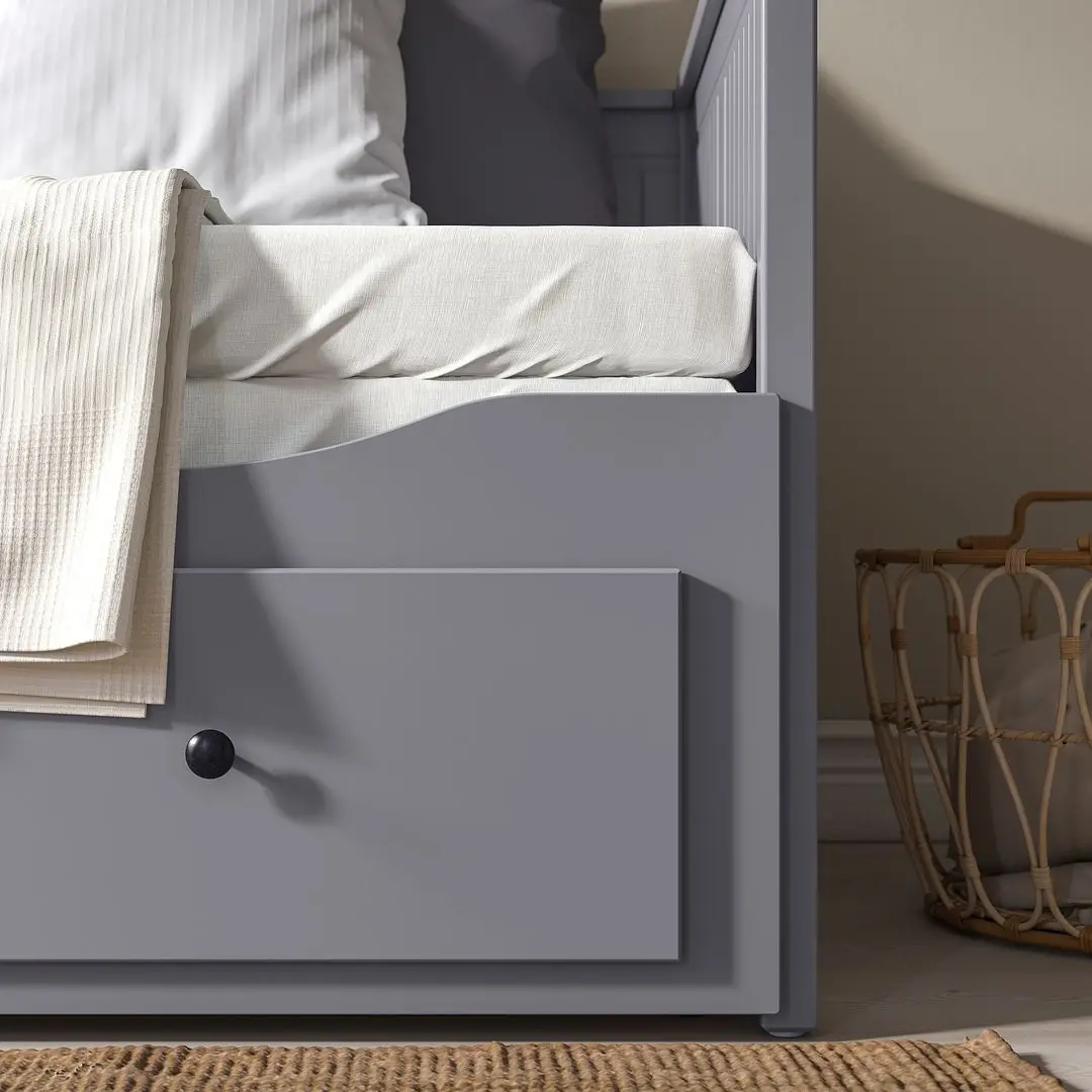 Pat extensibil Ikea Hemnes Afjall 80x200 (Gri/Ferma) - 3