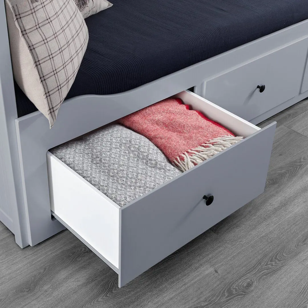 Pat extensibil Ikea Hemnes Afjall 80x200 (Gri/Ferma) - 8